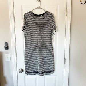 NWT W By Worth Black And White Striped Tweed Shift
